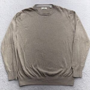 Southern Pines Mens XL Beige Tan 100% Cotton Crewneck Pullover Sweater Heathered